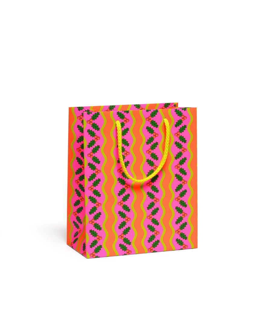 Wavy Holiday Medium Gift Bag