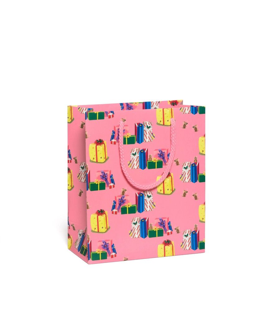 Mice And Presents Medium Gift Bag
