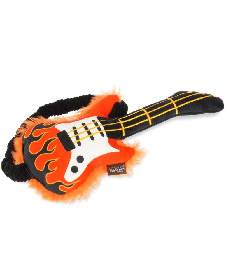 Electric Guitar With Flames Dog Toy