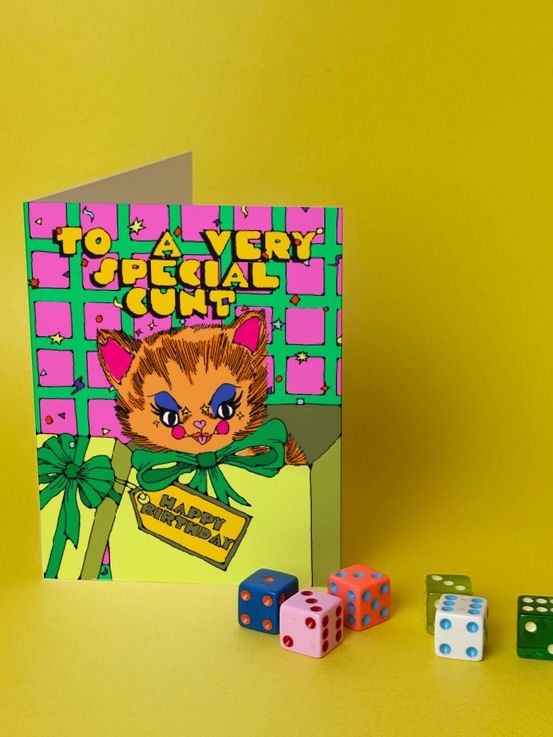 To A Very Special Cunt Happy Birthday Cat Card