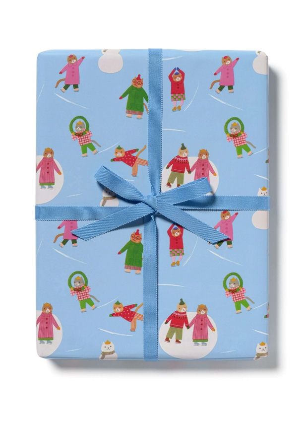 Skating Cats 10ft Wrapping Paper Roll