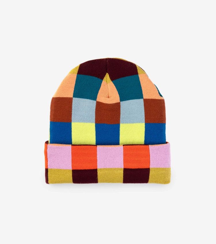 Color Patch Sport Knit Beanie