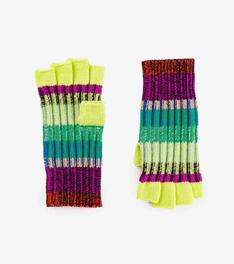 Mosaic Lime Cobalt Fingerless Gloves