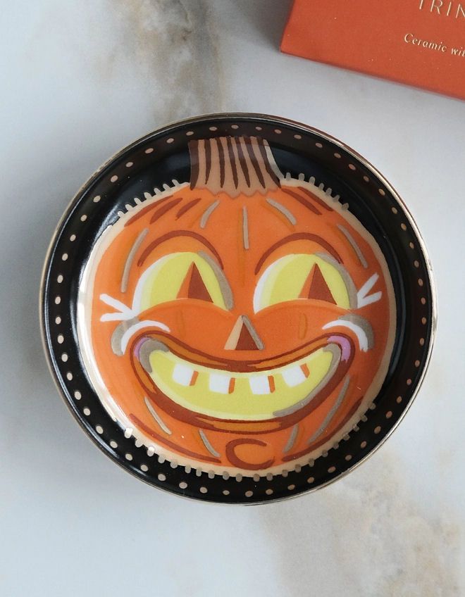 Jack-O-Lantern Halloween Trinket Dish