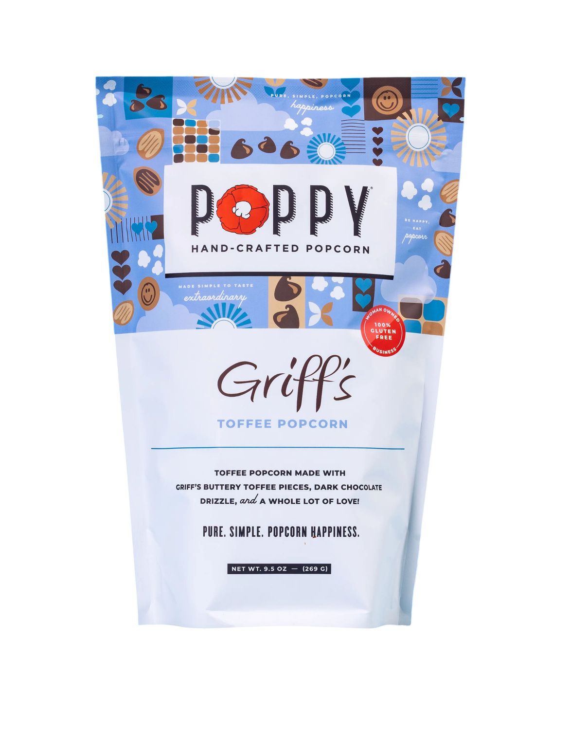 Griff’s Toffee Market Bag Poppy Popcorn