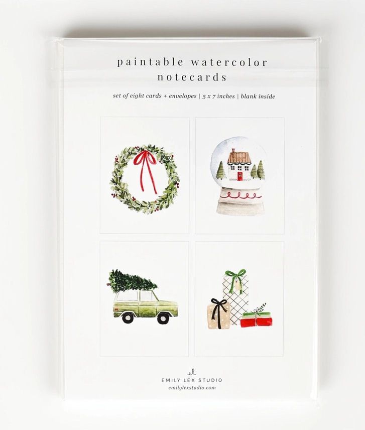Christmas Cheer Paintable Notecard Set