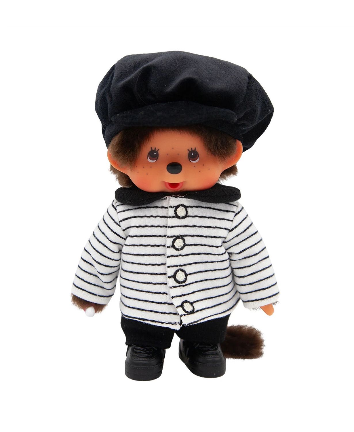 Monchhichi Striped Jacket And Casquette Hat Boy Plush