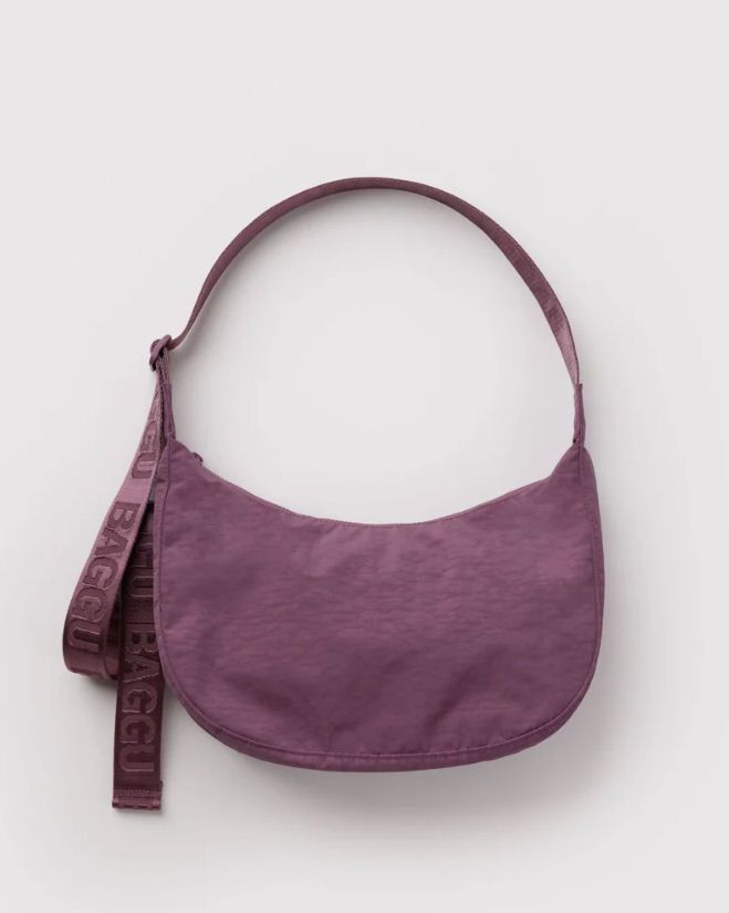 Baggu Medium Nylon Wild Plum Crescent Bag
