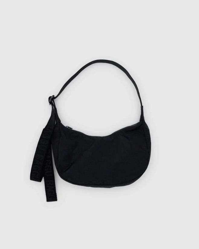Baggu Small Nylon Black Crescent Bag