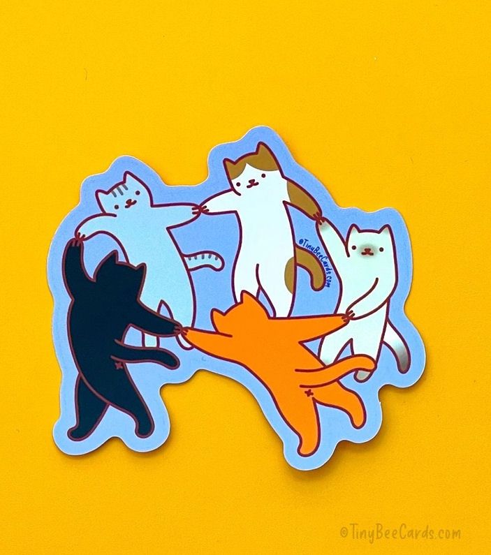 The Dancing Cats Matisse Sticker