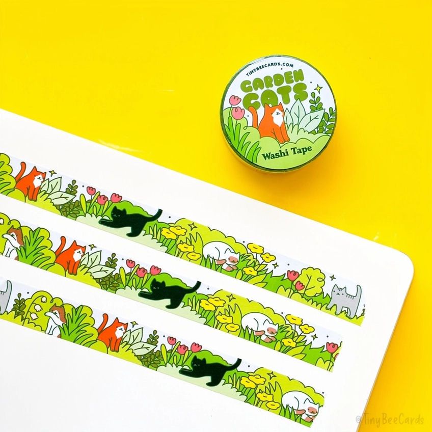 Garden Cats Washi Tape
