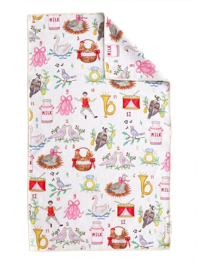 Partridge In A Pear Tree Double-Sided Hand Towel