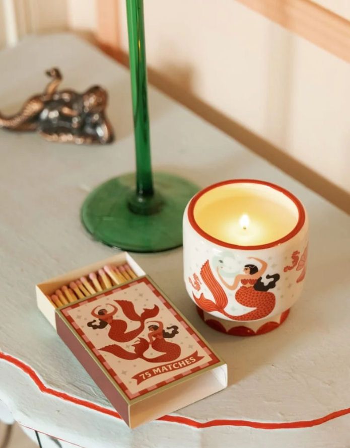 Ginger Teak Mermaid And Moon Soy Candle
