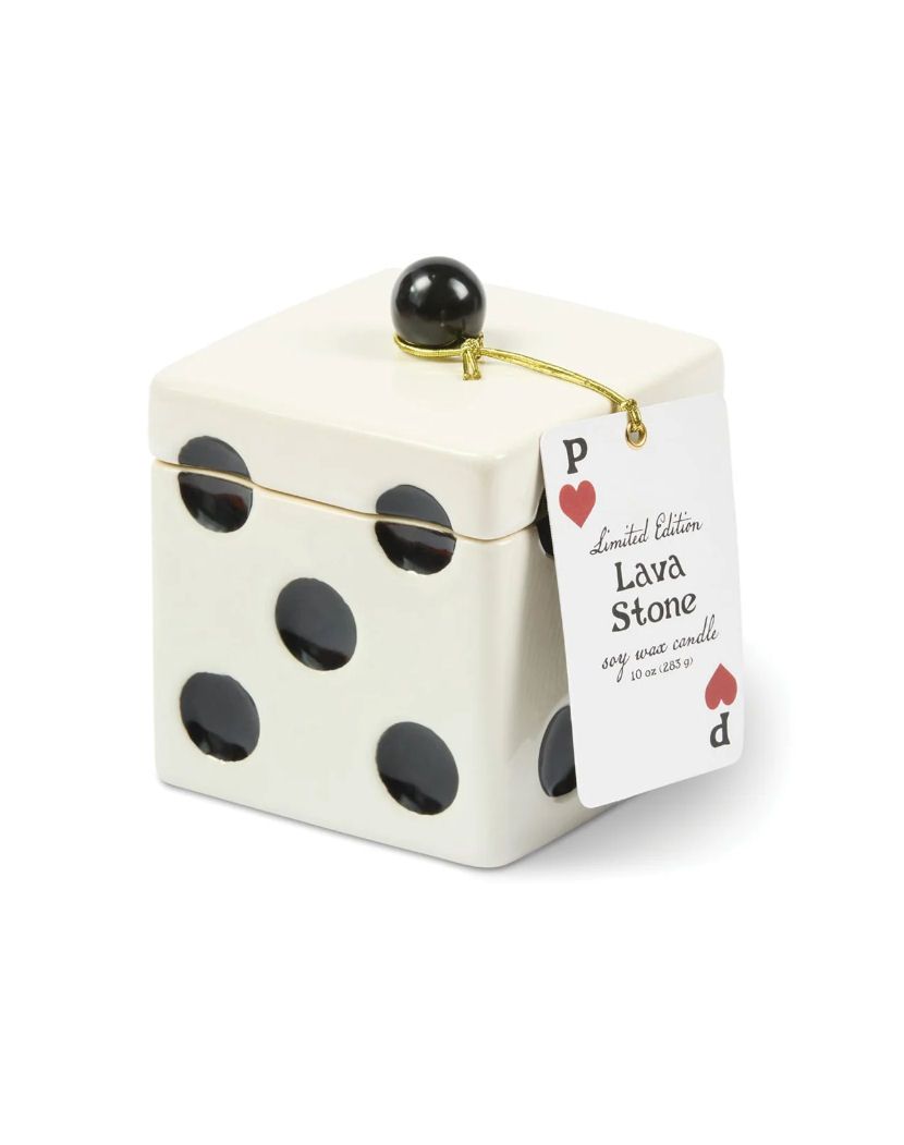 Lava Stone Lucky Dice Soy Candle