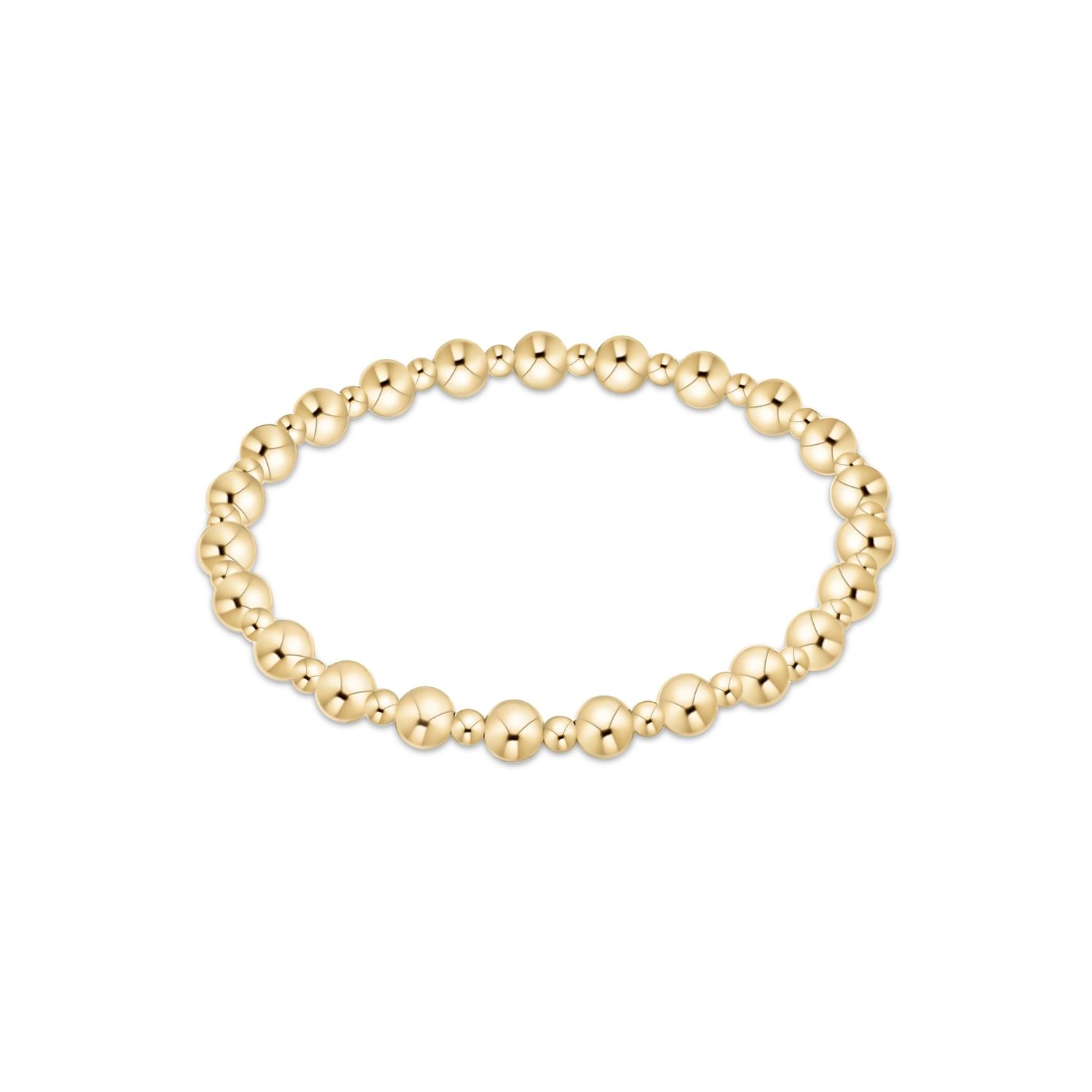 Classic Grateful 5mm Bead Bracelet Gold