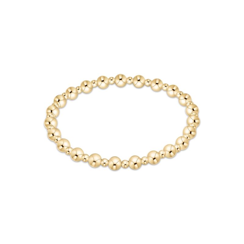 Classic Grateful 5mm Bead Bracelet Gold