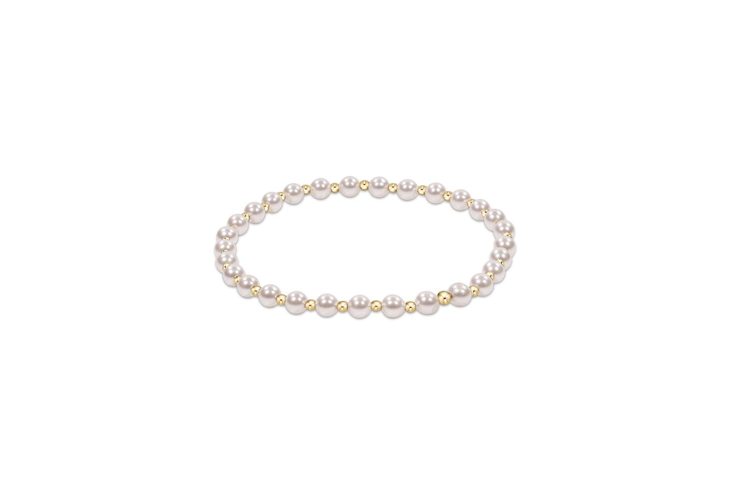 Classic Grateful 4mm Bracelet-Pearl