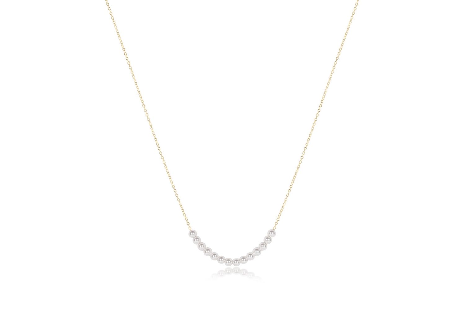 16" Necklace - Classic Beaded Bliss - 4mm Pearl