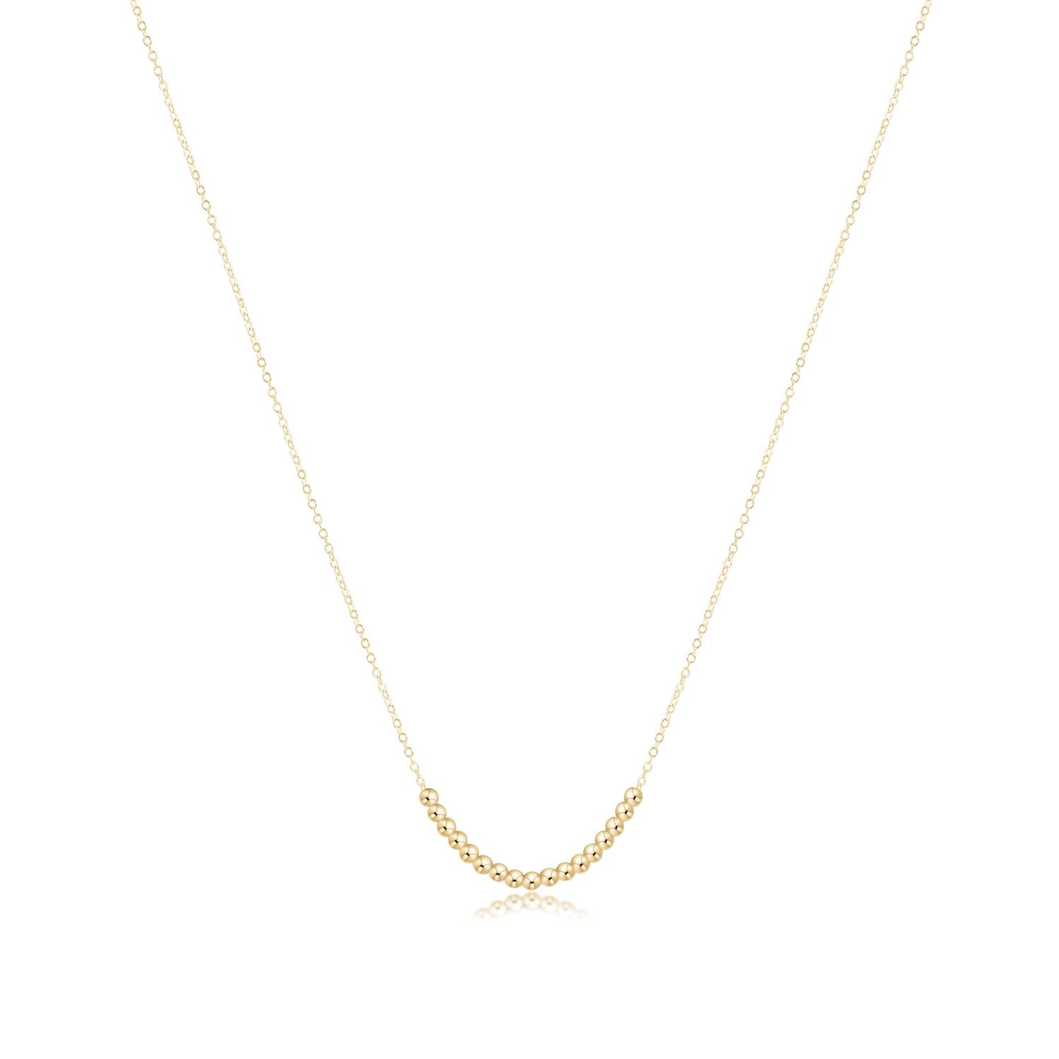 16" Necklace Gold Classic Beaded Bliss 2.5mm