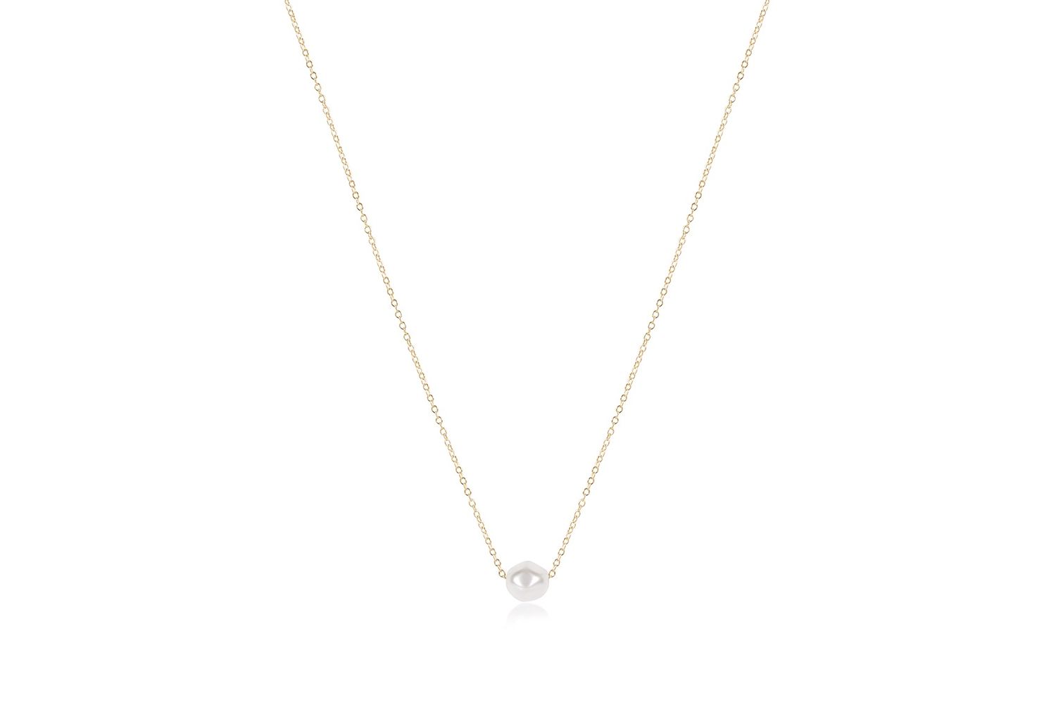 16" Necklace Gold-Admire Pearl