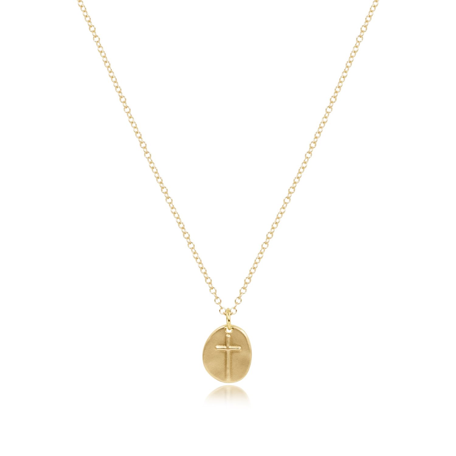 16" Necklace Inspire Small Gold Charm