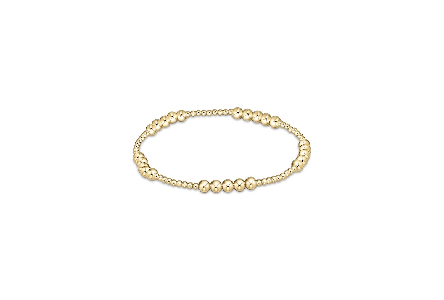 Classic Blissful 2mm Bracelt-Gold-4mm Bead