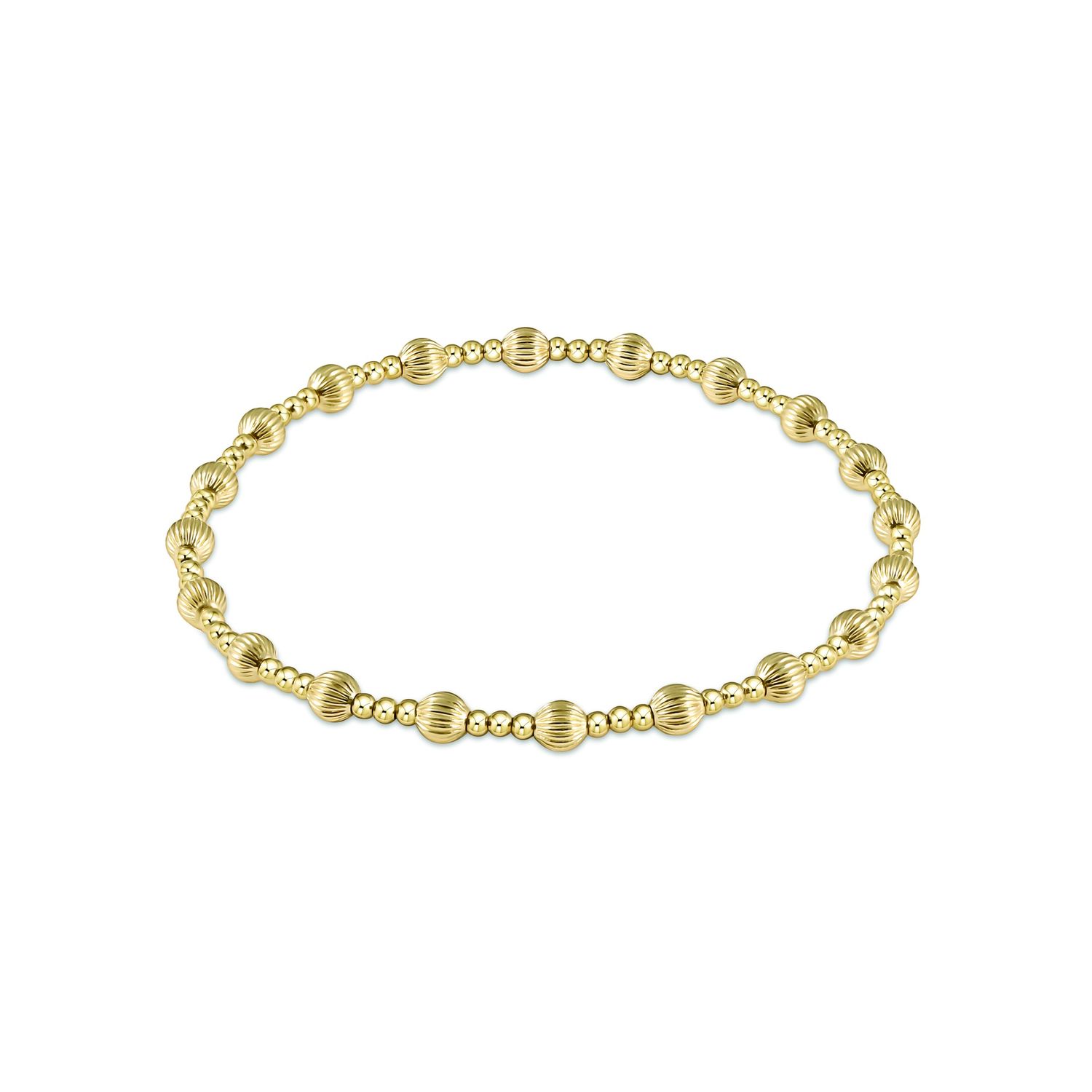Dignity Sincerity Pattern Gold Bracelet - 6mm