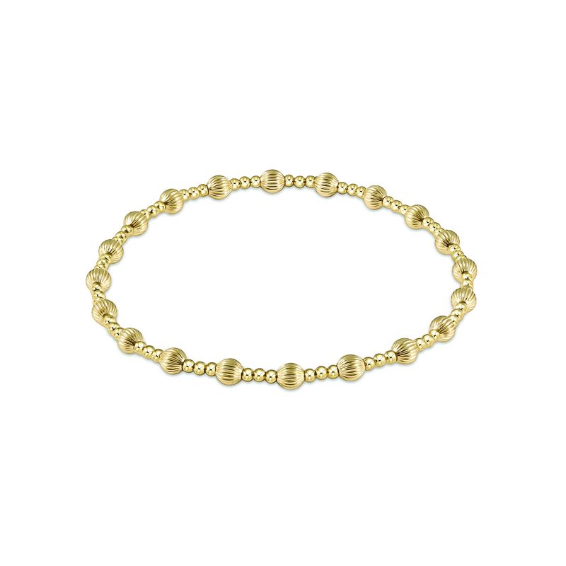 Dignity Sincerity Pattern Gold Bracelet - 6mm