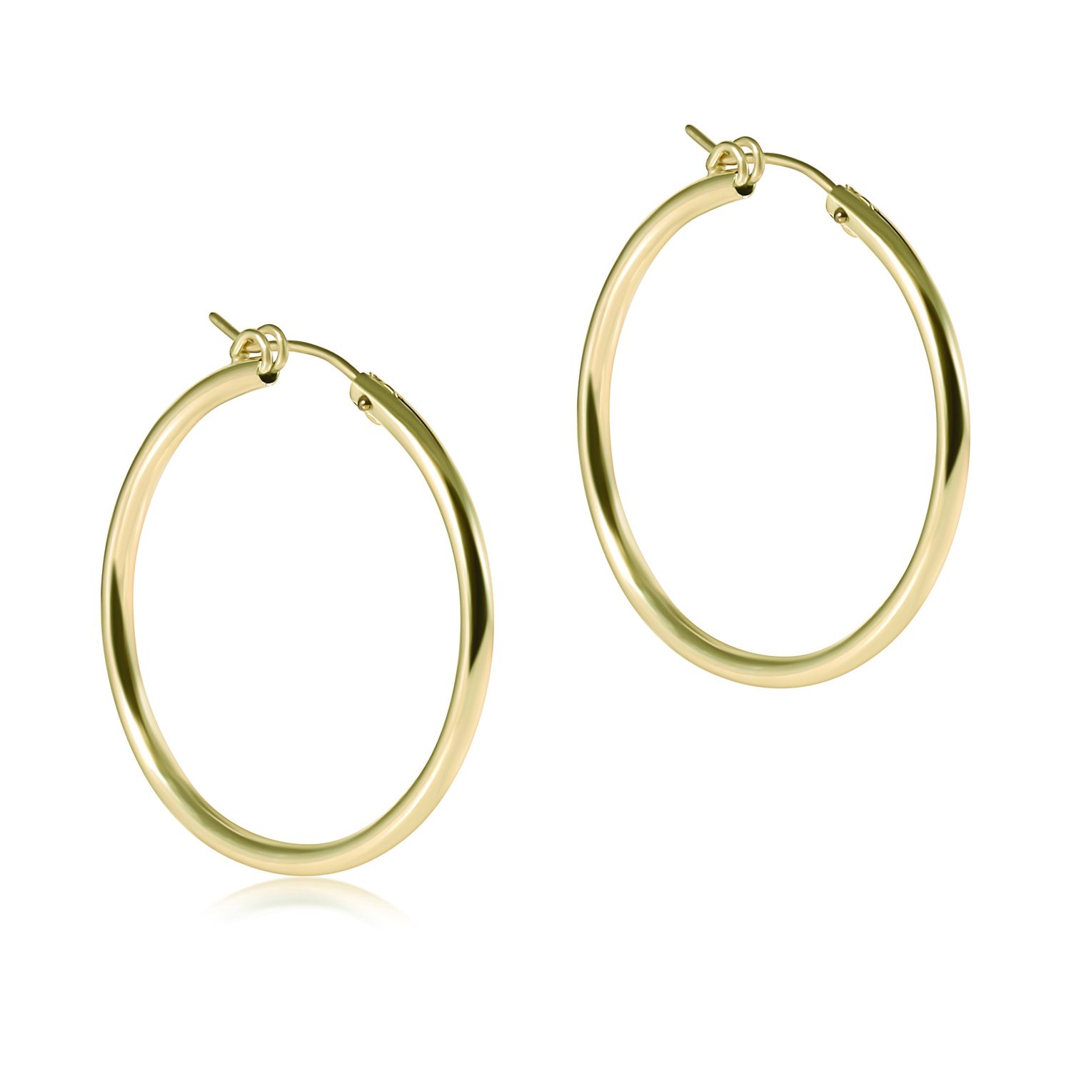 Round Gold 1.25" Hoop-Smooth