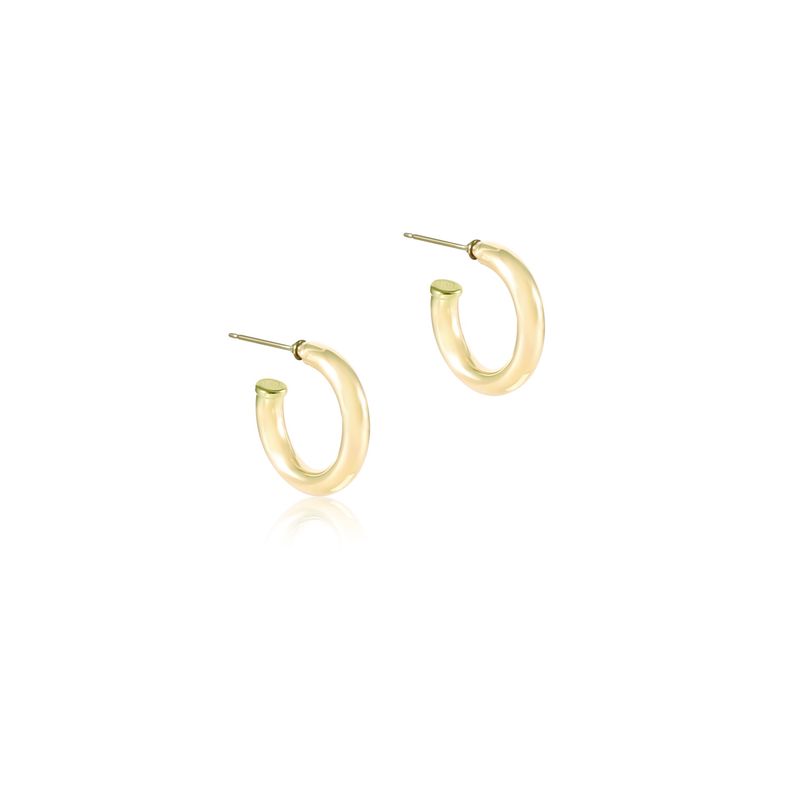 Round Gold 1" Hoop 4mm Smooth