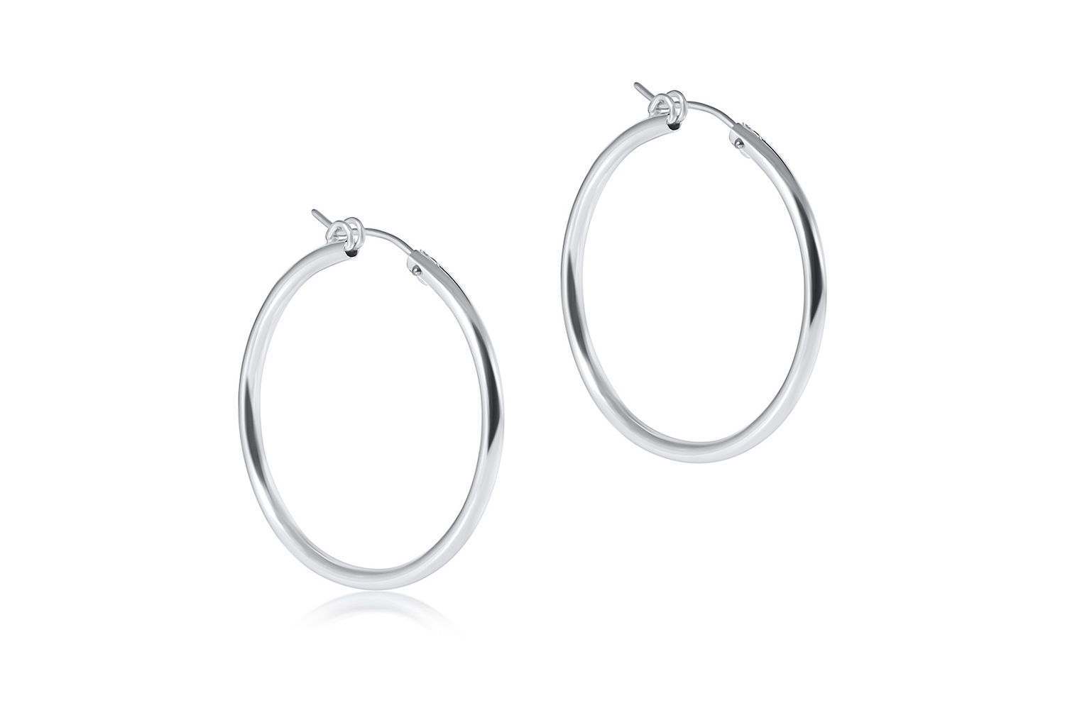Round Sterling 1.25" Hoop-Smooth