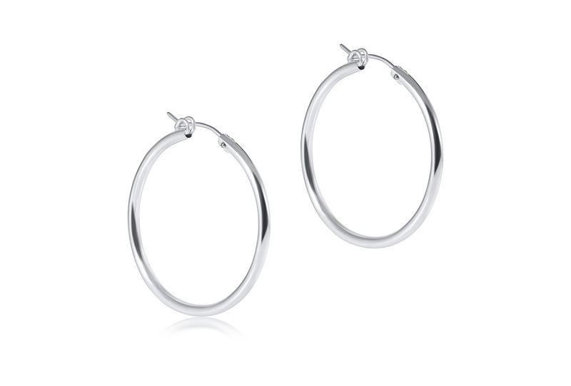 Round Sterling 1.25" Hoop-Smooth