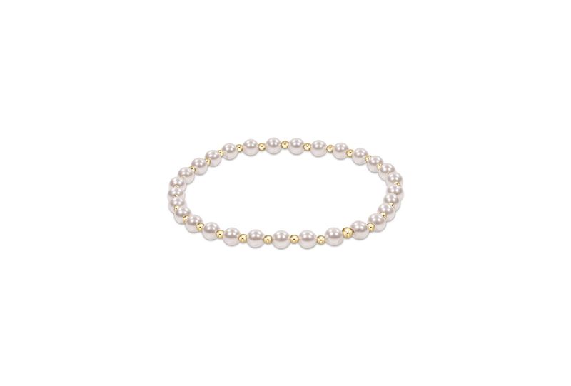 Extends Classic Grateful 4mm Bracelet Pearl