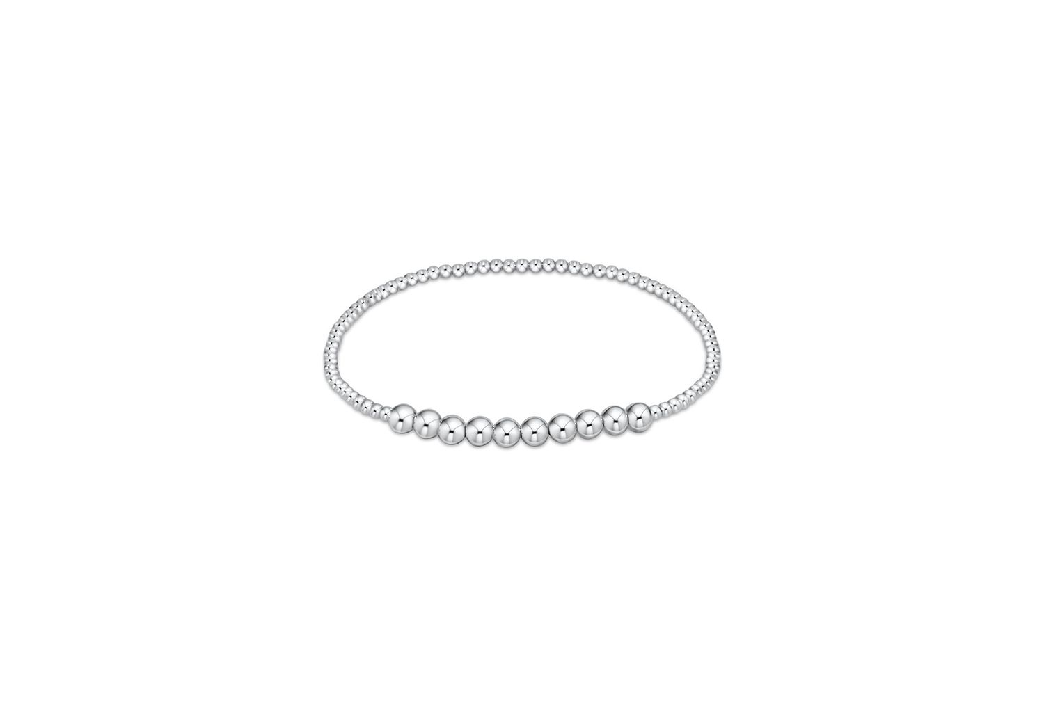 Classic Sterling Beaded Bliss 2mm Bracelet-4mm