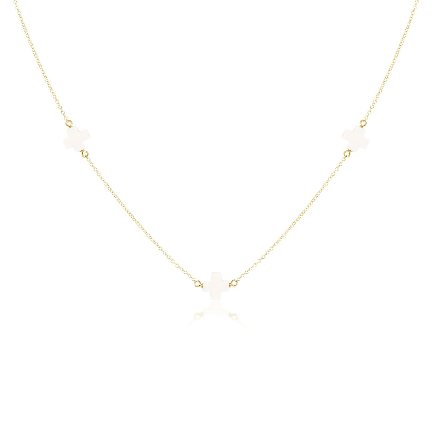 17" Simplicity Chain Gold Sig+ Off White