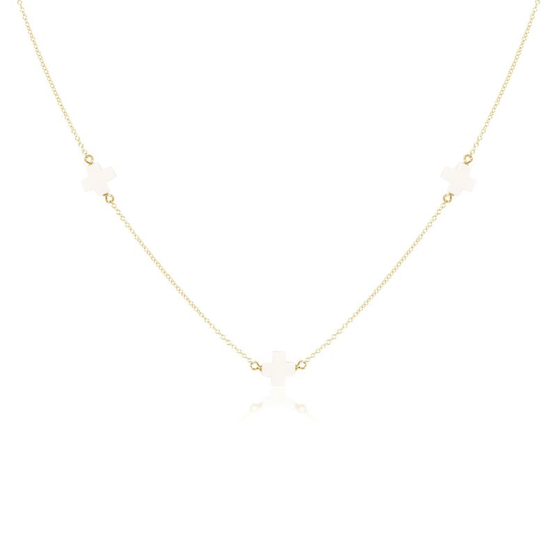 17" Simplicity Chain Gold Sig+ Off White