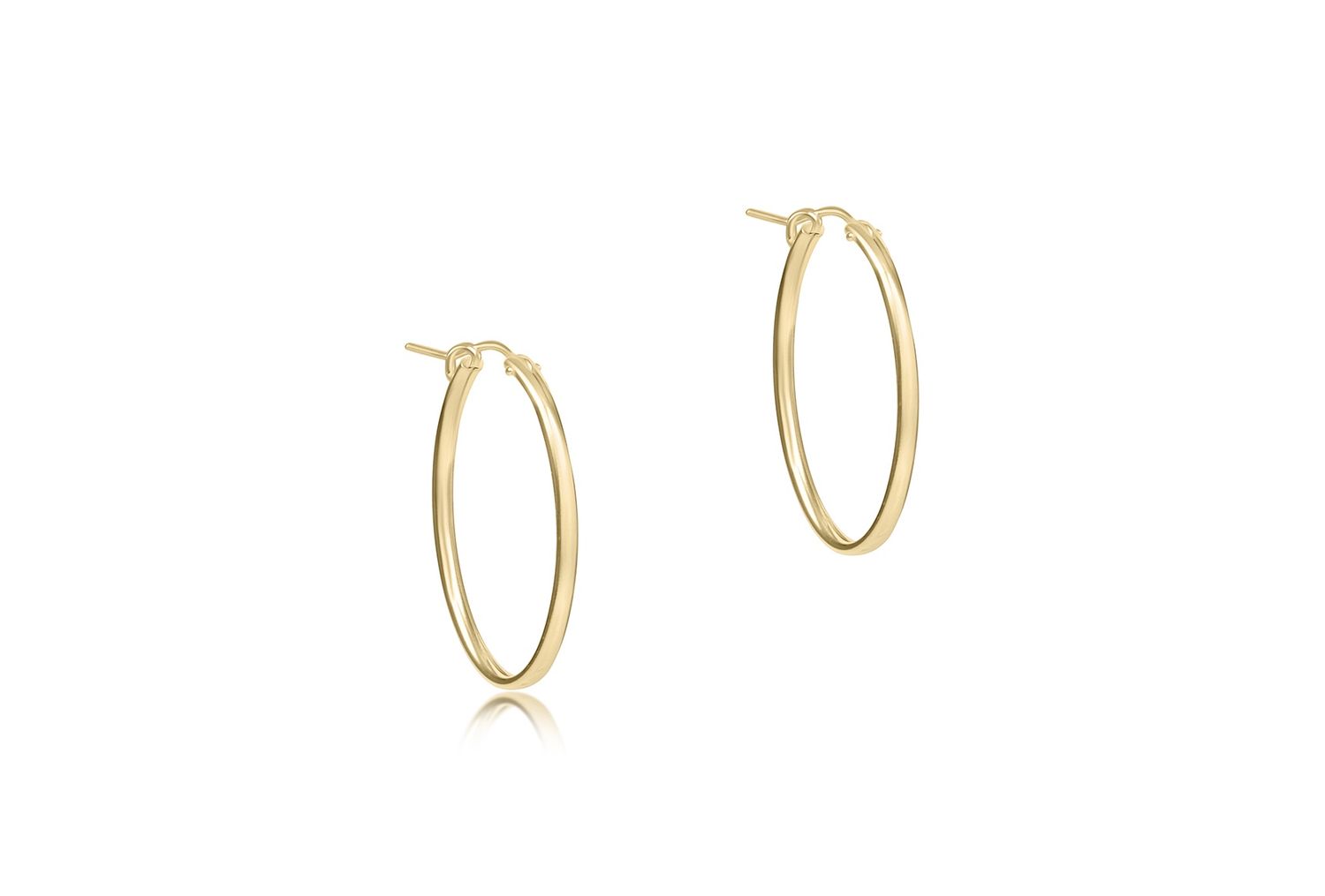 Oval Gold 1" Hoop-Smooth
