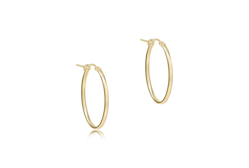 Oval Gold 1" Hoop-Smooth