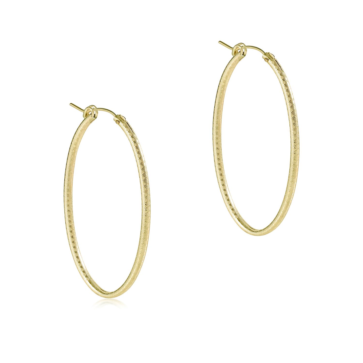Oval Gold 2" Hoop-Textured