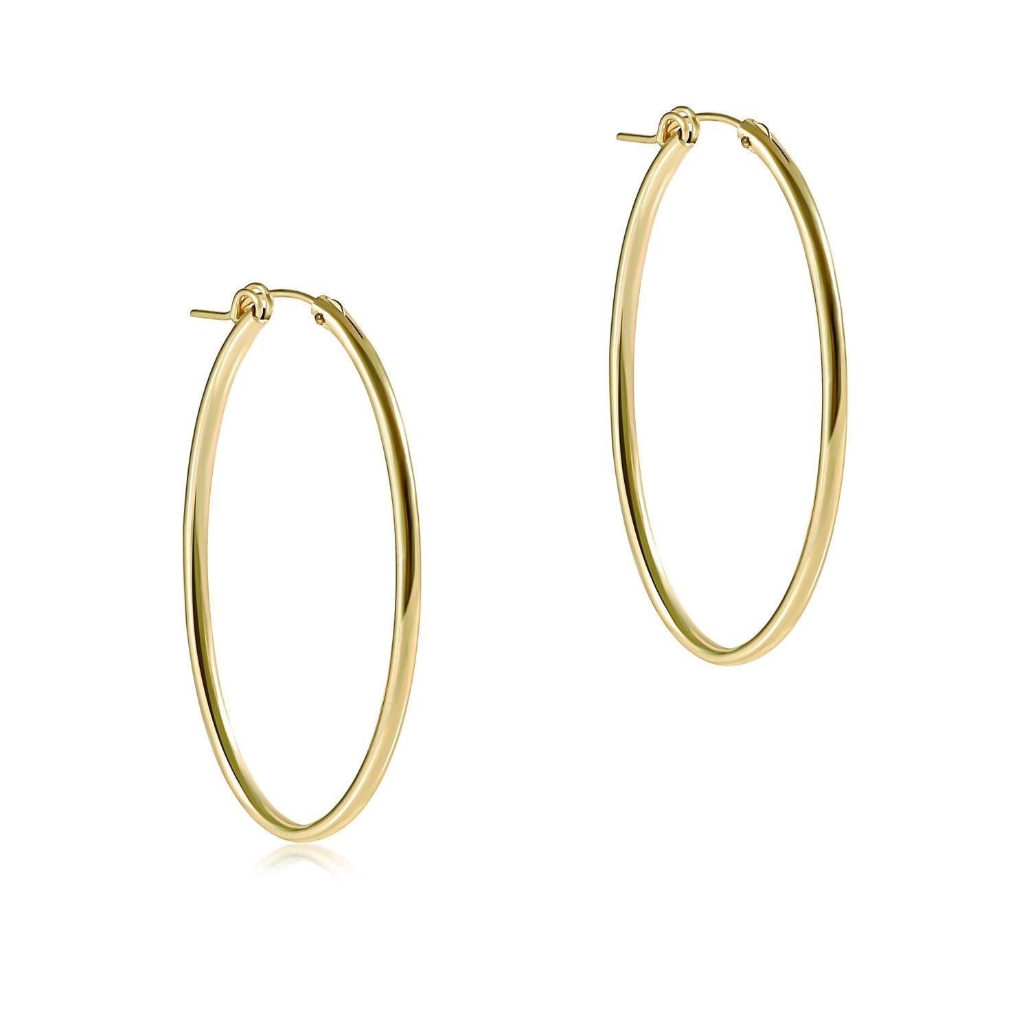 Oval Gold 2" Hoop Smooth