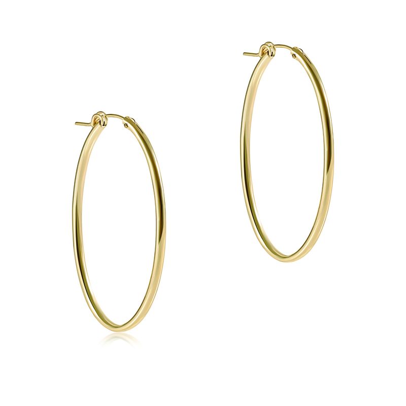 Oval Gold 2" Hoop Smooth