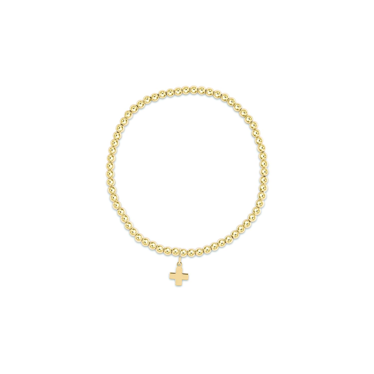 Classic Gold 3mm Sig+ Gold Charm Bracelet