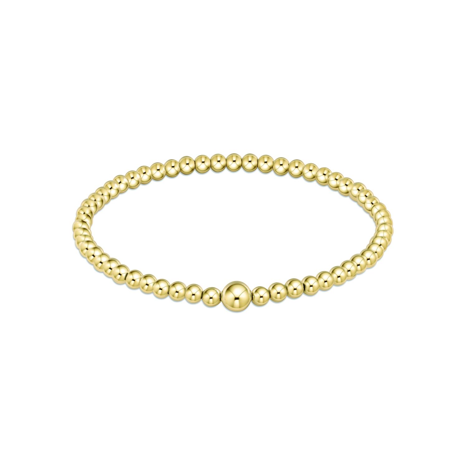 Classic Gold 4mm Bead Bangle