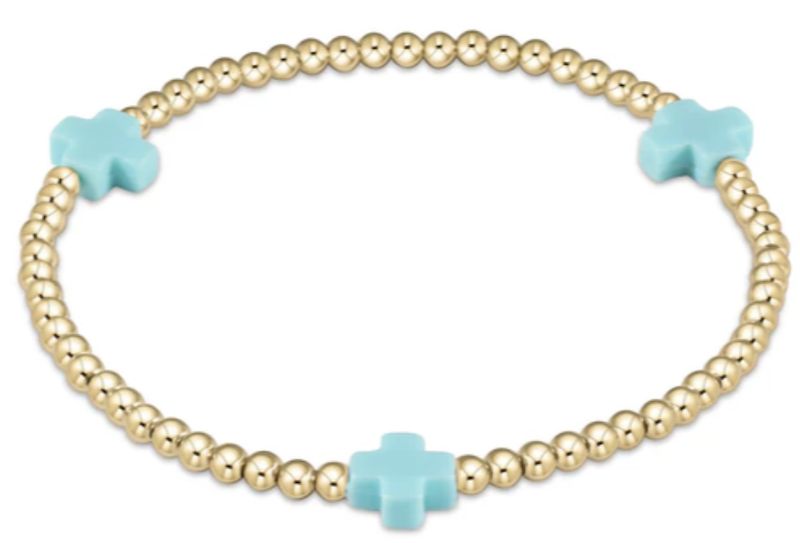 egirl Sig+ Gold 3mm Bracelet-Turquoise
