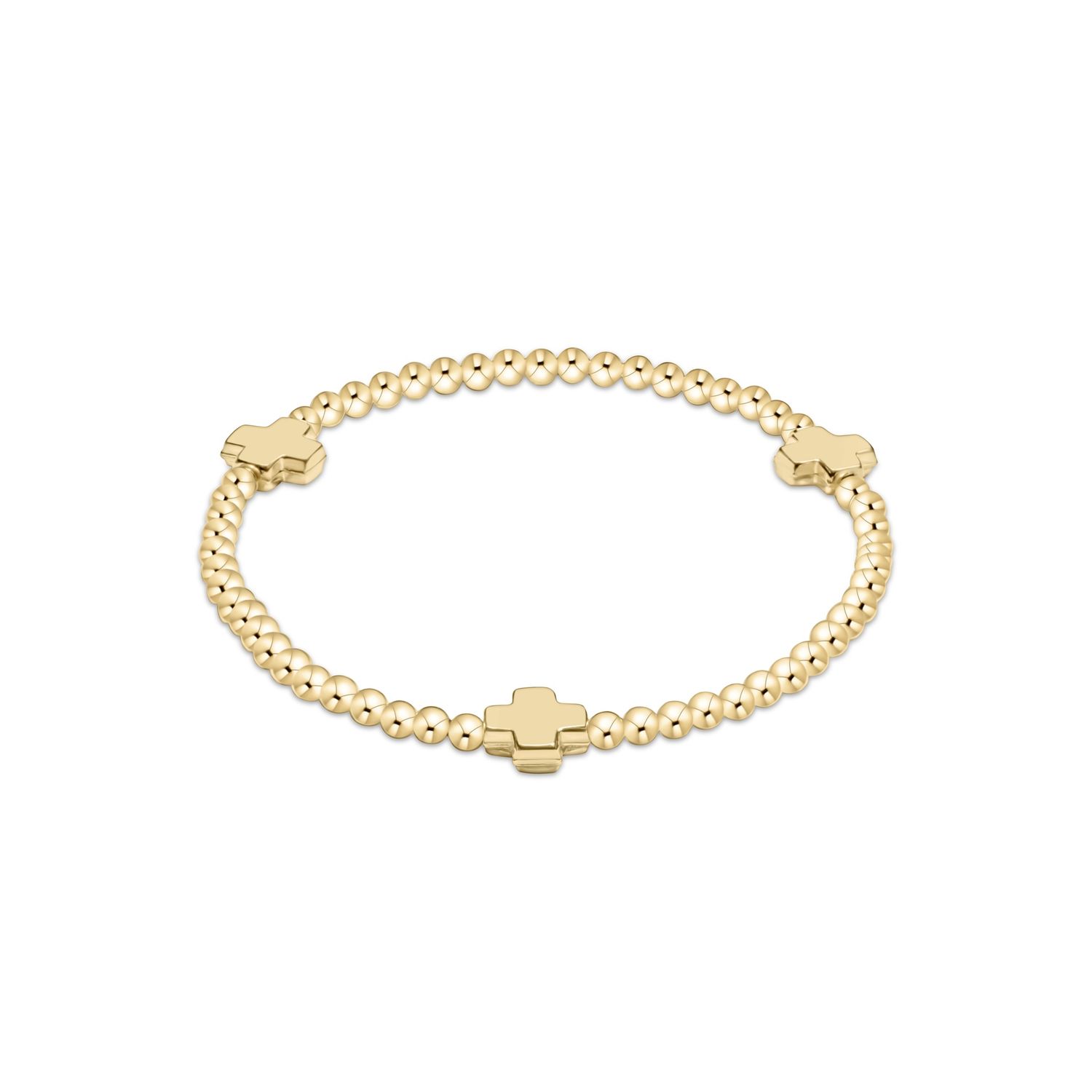Sig+ 3mm Gold Bracelet-Gold