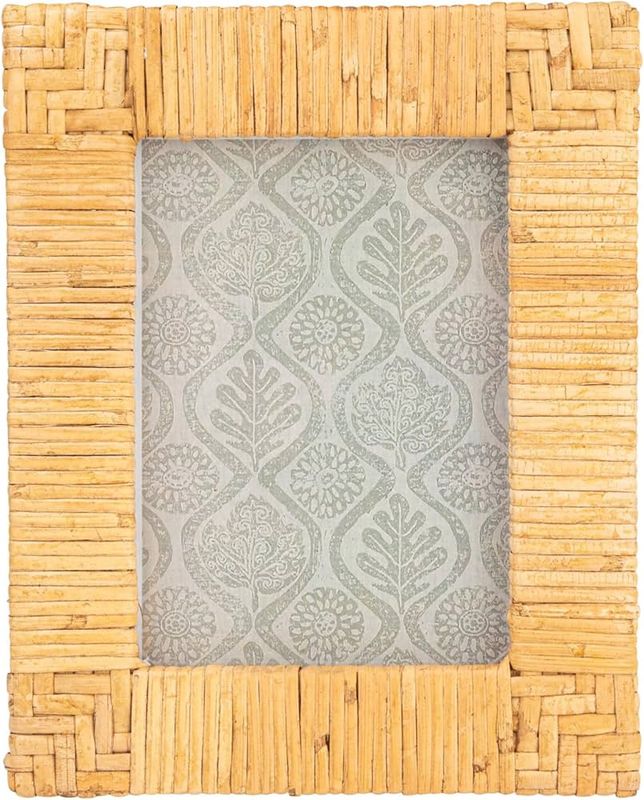 Hand-woven Rattan Photo Frame 5X7