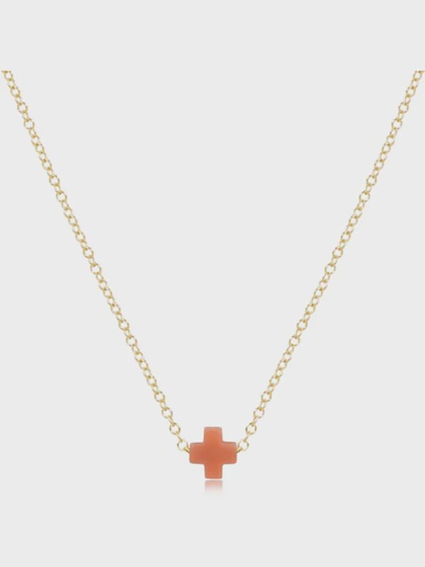 16" Gold Sig+ Coral Necklace