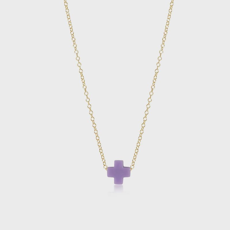 16" Gold Sig+ Purple Necklace