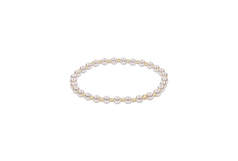 Extends Classic Grateful 4mm Bracelet Pearl