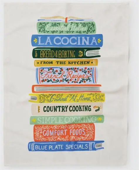 Cookbooks Tea Towel